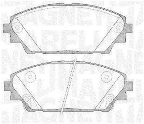 MAGNETI MARELLI Комплект тормозных колодок, дисковый тормоз 363916060808